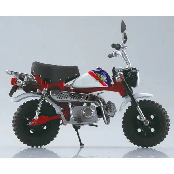 Aoshima 1/12 Diecast Honda Monkey Special Shasta White (Tricolor) Plastic Model Kit - Image 2