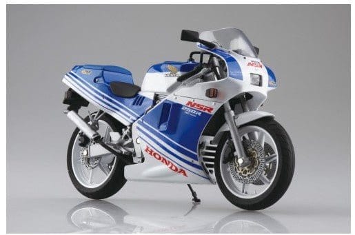 Aoshima 1/12 Diecast Honda NSR250R 1988 Terra (Blue/Ross White) Plastic Model Kit