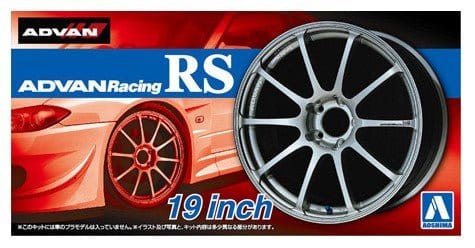 Aoshima 1/24 ADVAN RACING RS 19inch Wheel Set - Plastic Model Kit