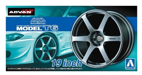 Aoshima 1/24 AVS MODEL T6 19inch Wheel Set - Plastic Model Kit