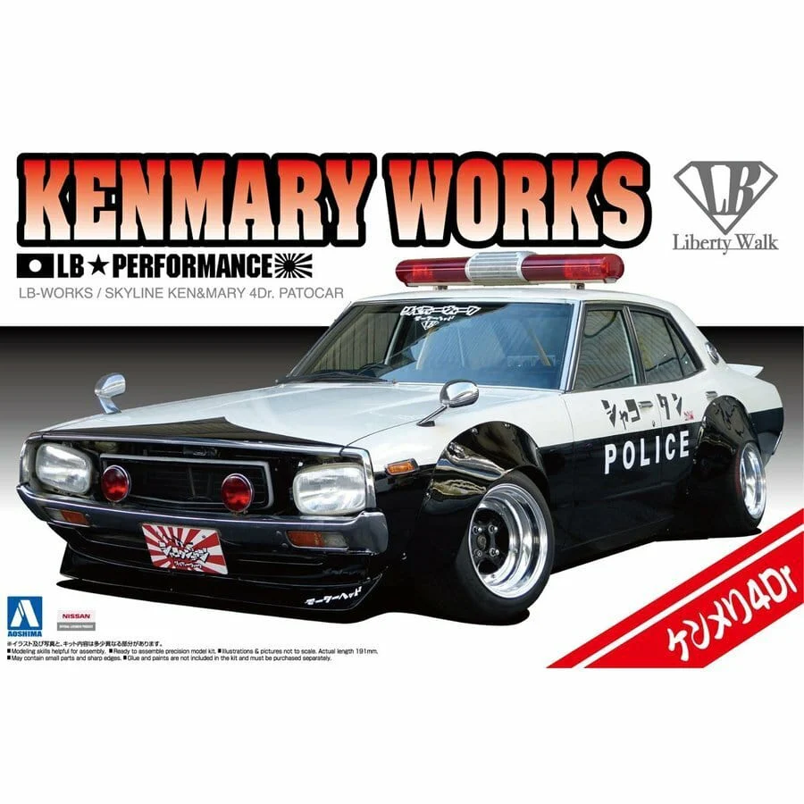 Aoshima 1/24 Lb Works Ken Mary 4Dr Patrol Car