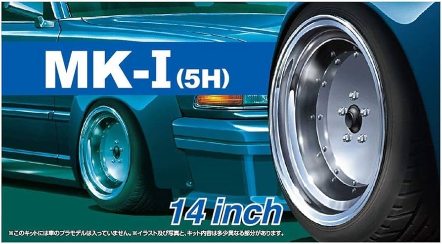 Aoshima 1/24 Mark I (5H) 14Inch Wheels Plastic Model Kit