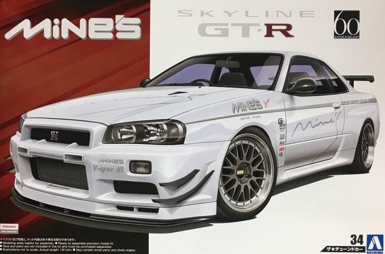 Aoshima 1/24 MineS Bnr34Skyline Gt-R 2002