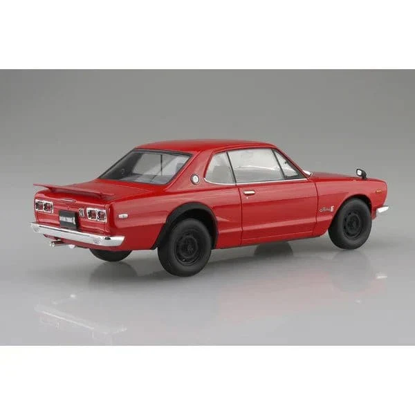 Aoshima 1/24 Snap KPGC10 Skyline HT 2000 GT-R 1970 Red - Image 3