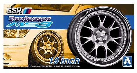Aoshima 1/24 SSR PROFESSOR MS3 19inch Wheel & Tyre Set