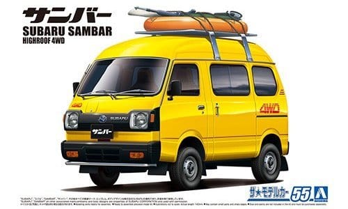 Aoshima 1/24 Subaru TT1 Sambar High-Roof 4WD 80 Plastic Model Kit [A006389]