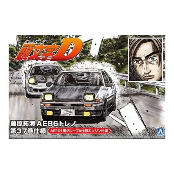 Aoshima 1/24 TAKUMI FUJIWARA 86 TRUENO COMICS VOL.37 Plastic Model Kit