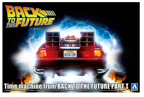 Aoshima 1/24 Time Machine From Back To The Future Part I Plastic Model Kit