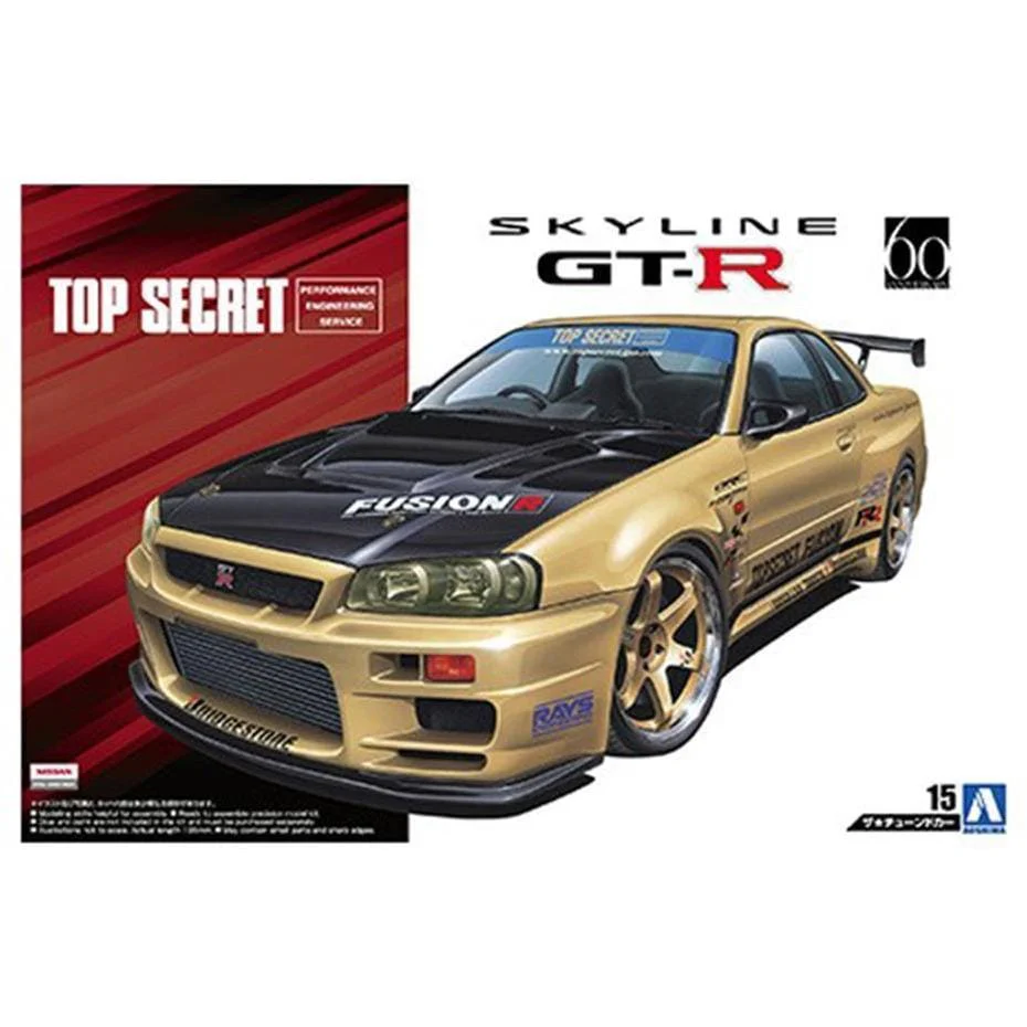 Aoshima 1/24 Top Secret BNR34 Skyline GT-R 2002