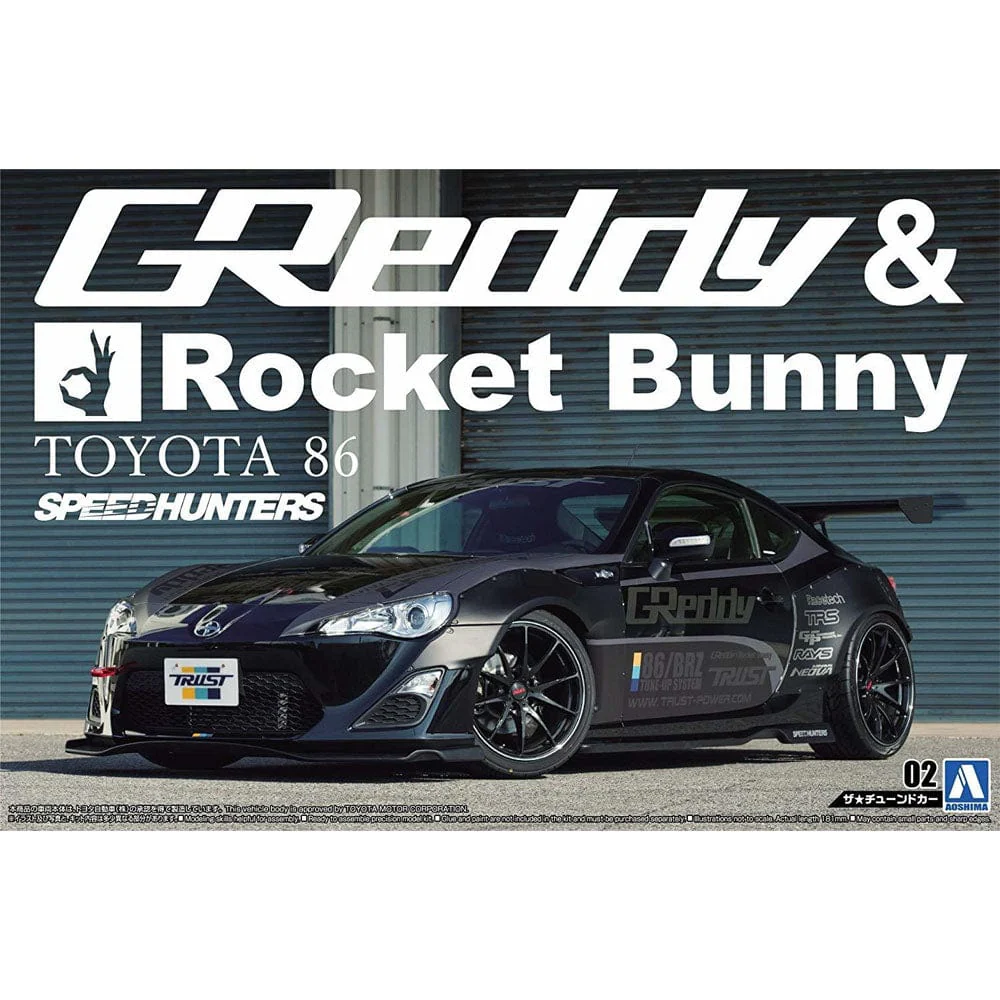 Aoshima 1/24 ZN6 Toyota 86 2012 Greddy and Rocket Bunny VOLK Racing Ver