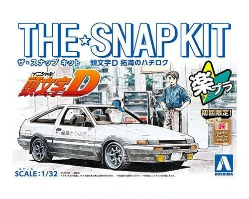 Aoshima 1/32 SNAP INITIAL-D TAKUMIS HACHIROKU Kit