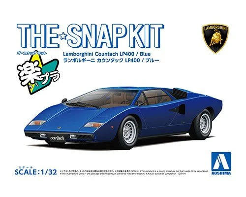 Aoshima 1/32 SNAP Lamborghini Countach LP400 (Blue) Kit
