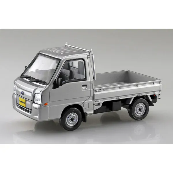 Aoshima 1/32 SNAP Subaru Sambar Truck (Sterling Silver Metallic) Model Kit - Image 2
