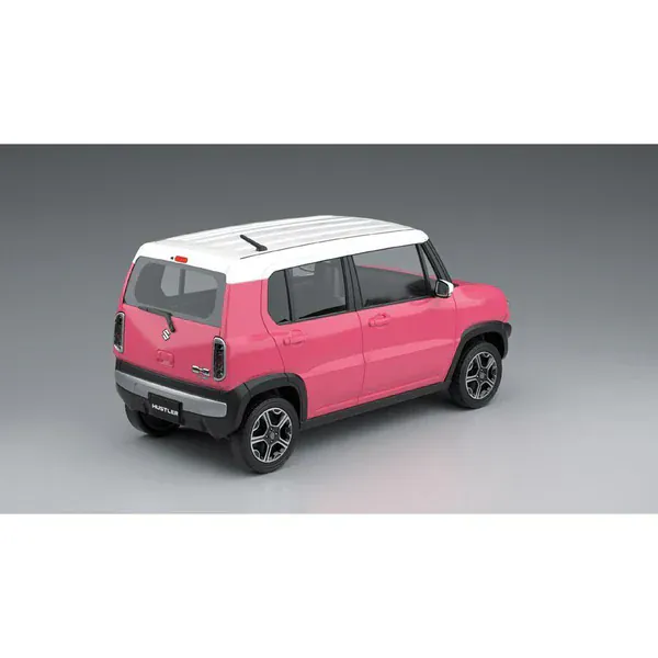 Aoshima 1/32 SNAP Suzuki Hustler (Candy Pink Metallic) Model Kit - Image 3