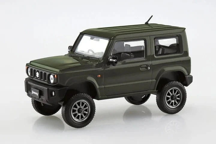 Aoshima 1/32 SNAP Suzuki Jimny Custom Wheel (Jungle Green) Kit - Image 2