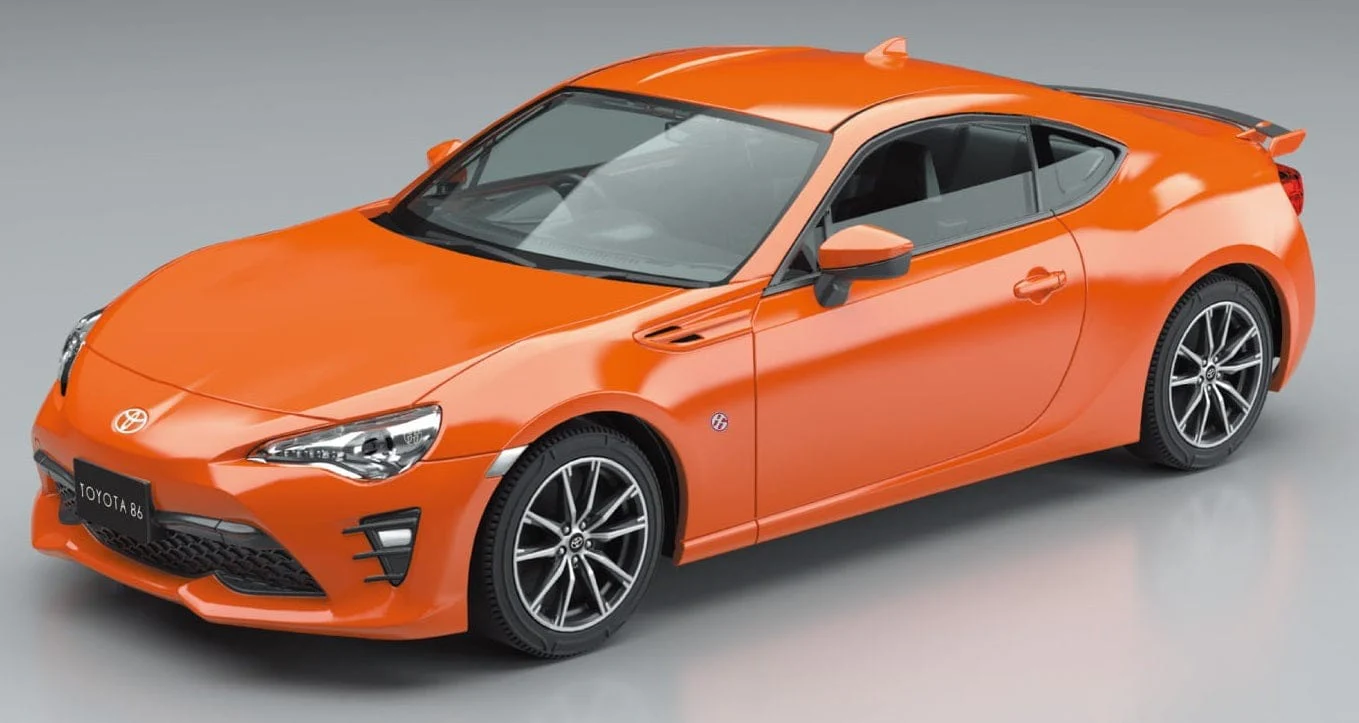 Aoshima 1/32 Snap Toyota 86 (Orange Metallic) Plastic Model Kit - Image 2