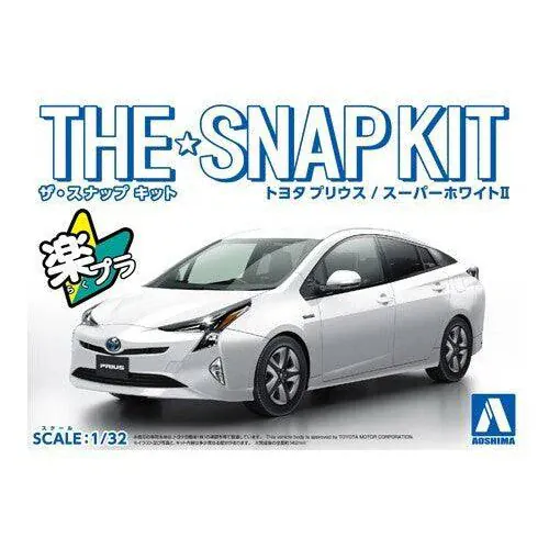 Aoshima 1/32 SNAP Toyota Prius (Super White II) Model Kit