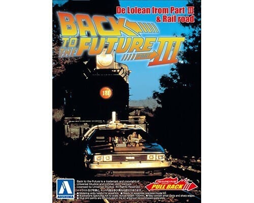 Aoshima 1/43 Pullback Back To The Future From Part III Timemachine Plastic Model Kit [005477] - Image 3