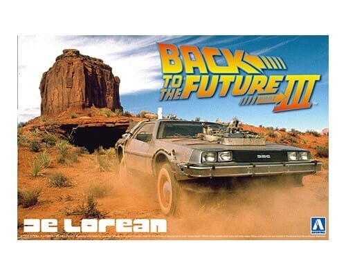 Aoshima A005918 1/24 Back To The Future Delorean From Part III & Railroad Ver