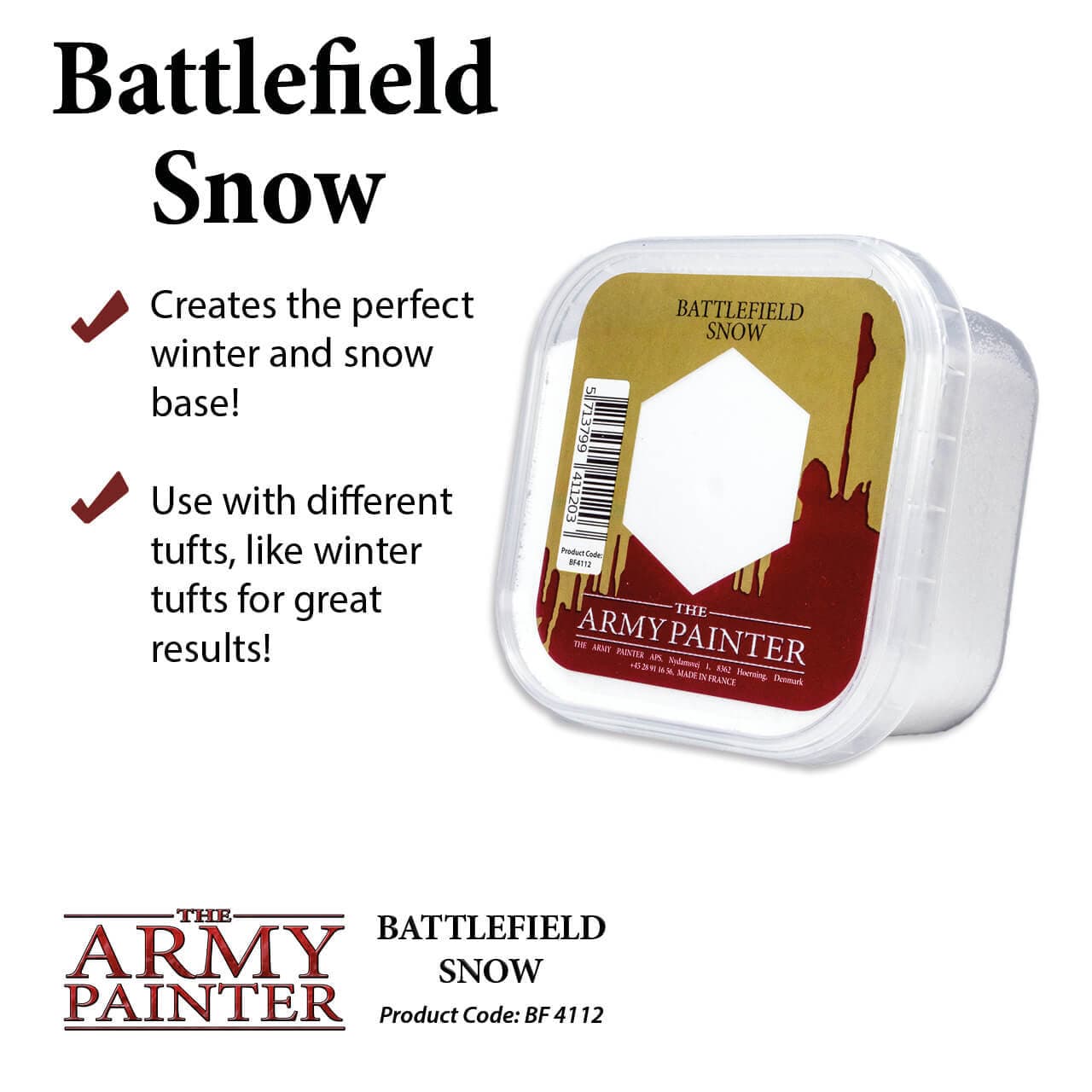 The Army Painter Basing: Battlefield Snow [BF4112]