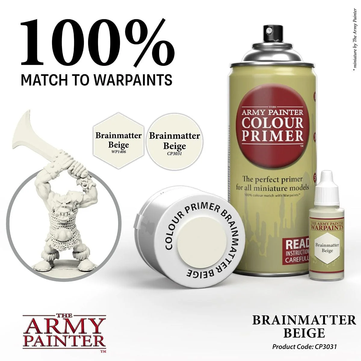 Army Painter Colour Primer Brainmatter Beige 400ml Spray Paint [CP3031] - Image 2