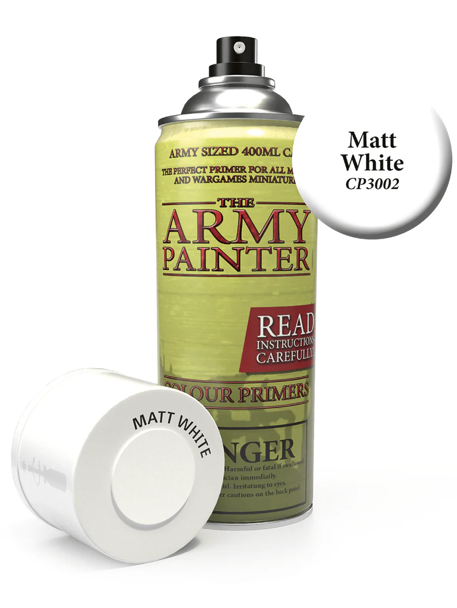 The Army Painter Base Primer - Matt White - 400ml Spray Paint
