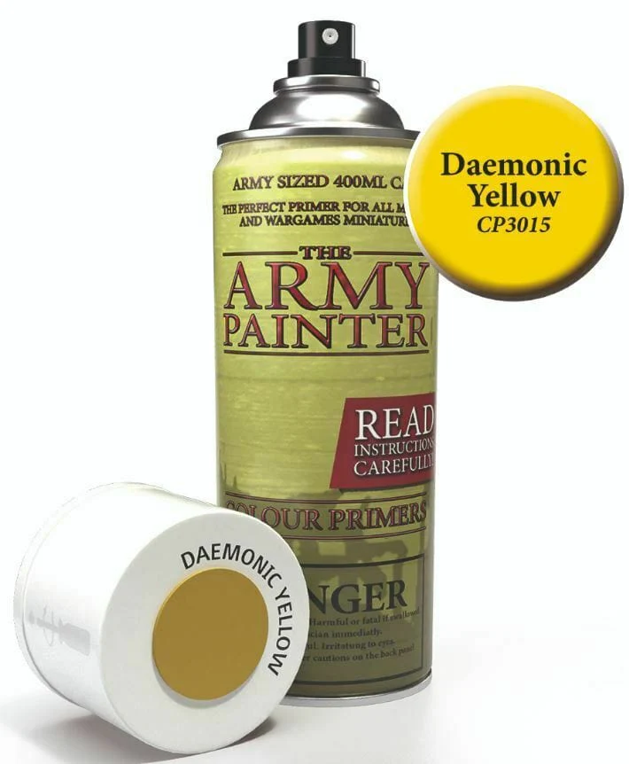 The Army Painter Colour Primer - Daemonic Yellow - 400ml Spray Paint