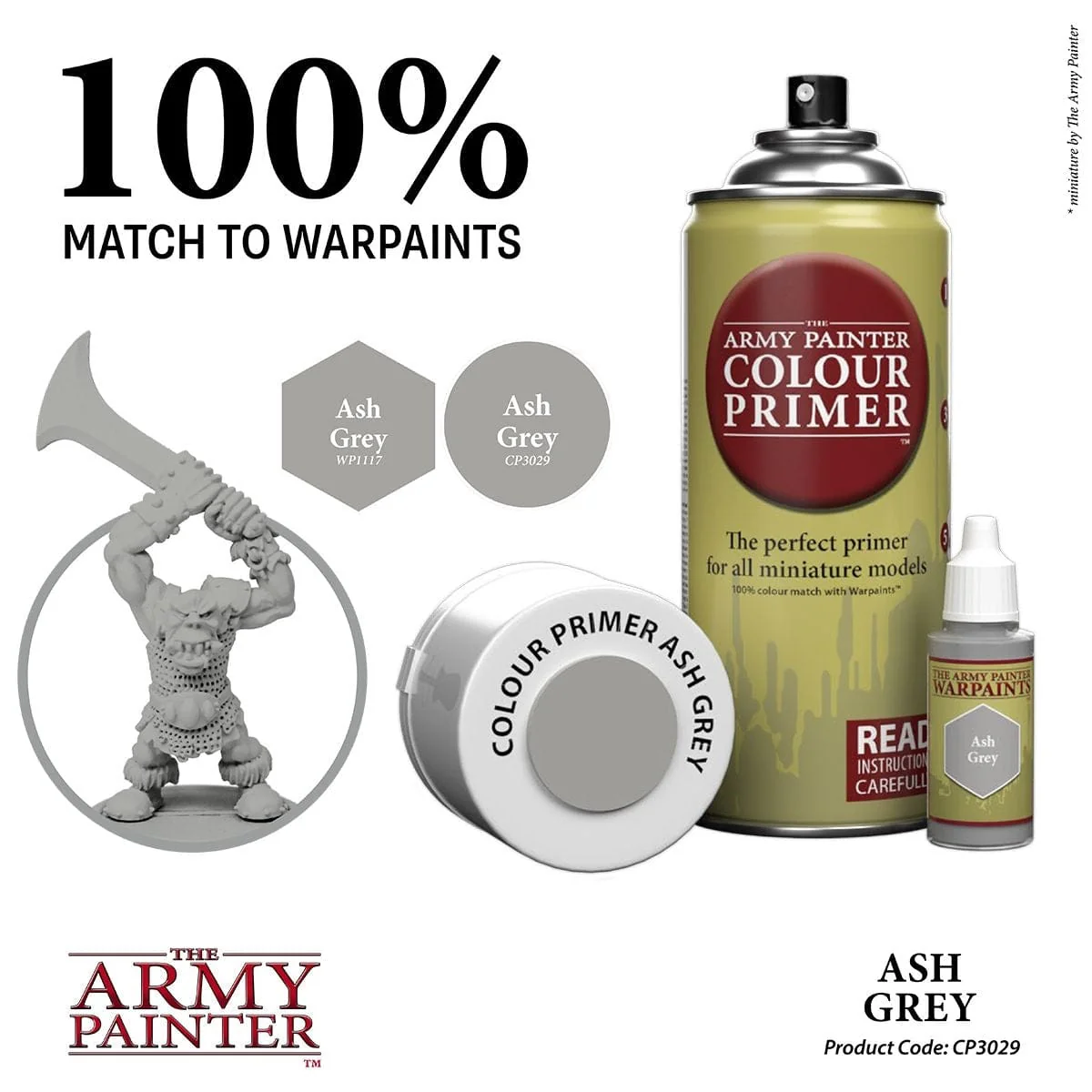 Army Painter Primer Ash Grey 400ml Spray Paint [CP3029] - Image 2