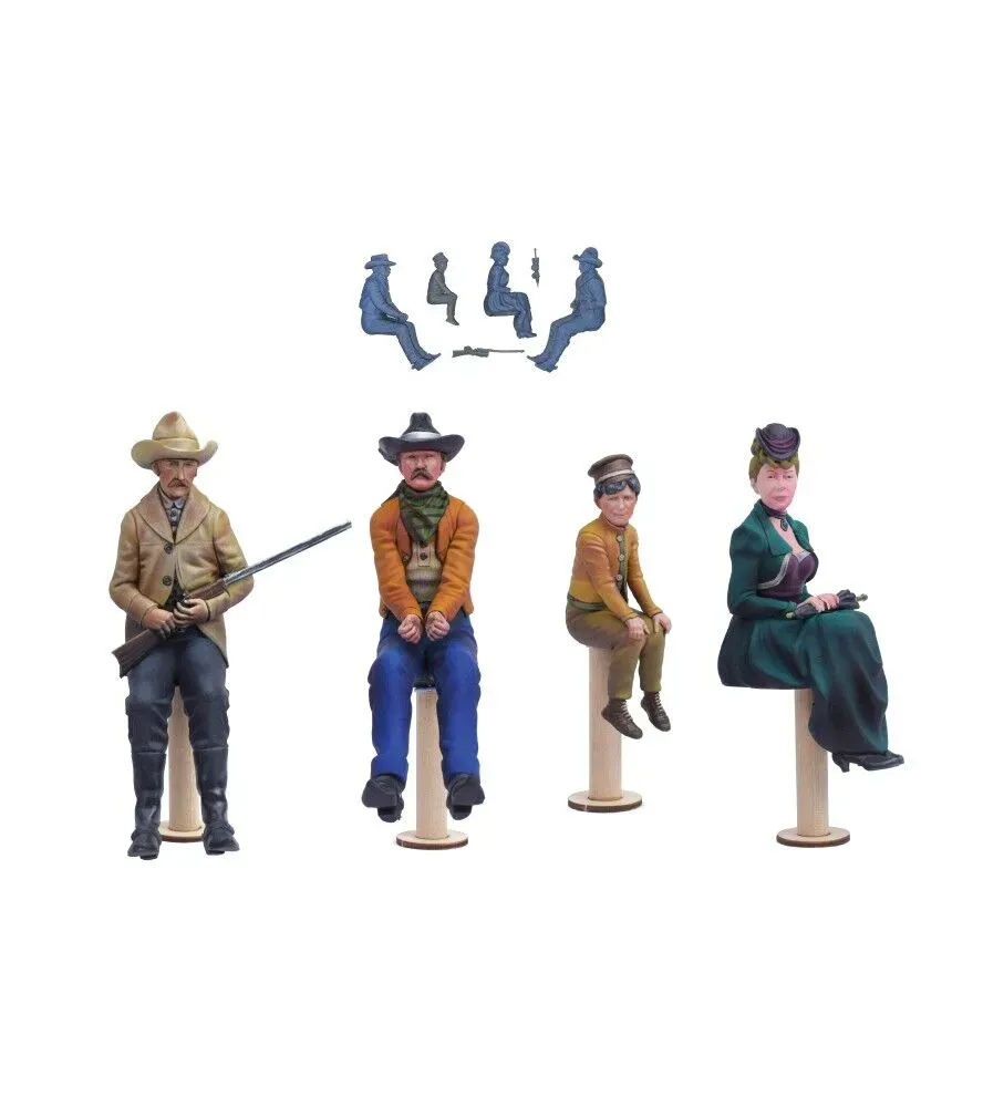Artesania 1/12 4 Resin Figure Set for Stage Coach [20345F]