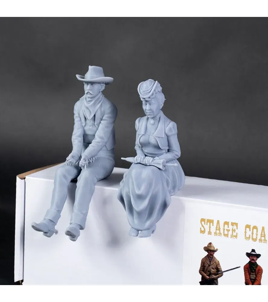 Artesania 1/12 4 Resin Figure Set for Stage Coach [20345F] - Image 3