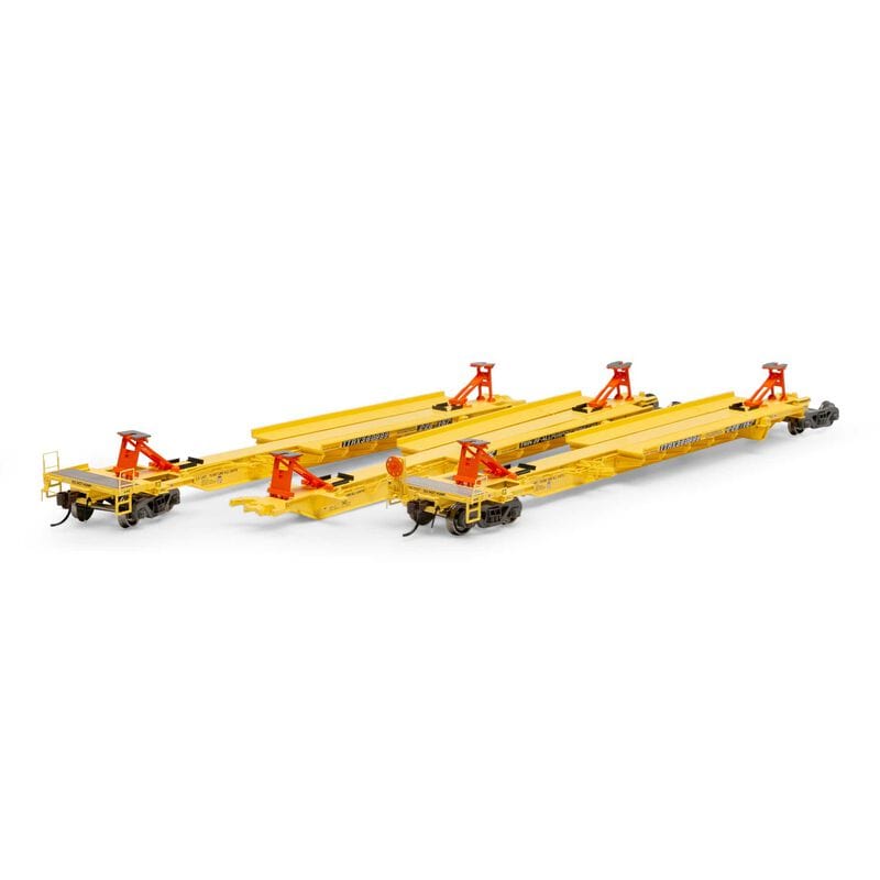 Athearn HO Scale RTR 57ft Trinity Spine Car,TTRX/Faded #360844 (3 Pack)