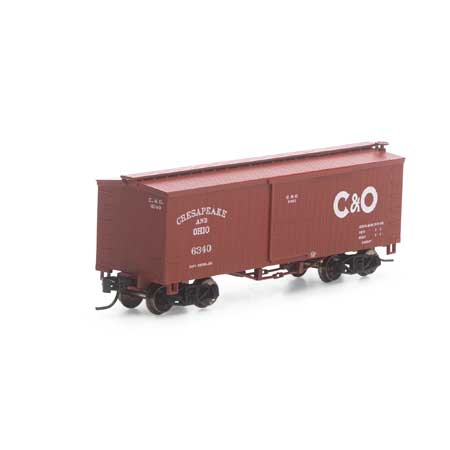 Athearn N 36ft Old Time Wood Box, C&O #6340**