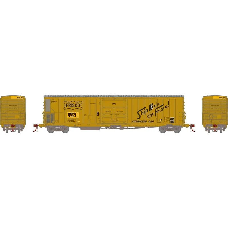 Athearn N 57ft Mechanical Reefer, BNFE/Yellow/Ex-SLSF #9724**