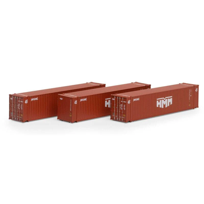 Athearn N Scale 45ft Container, HMM/KOBC #1 (3 Pack)