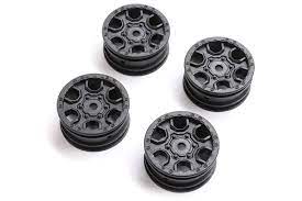 Axial 1.0 Ford Bronco Wheels, Black, 4pcs, SCX24**