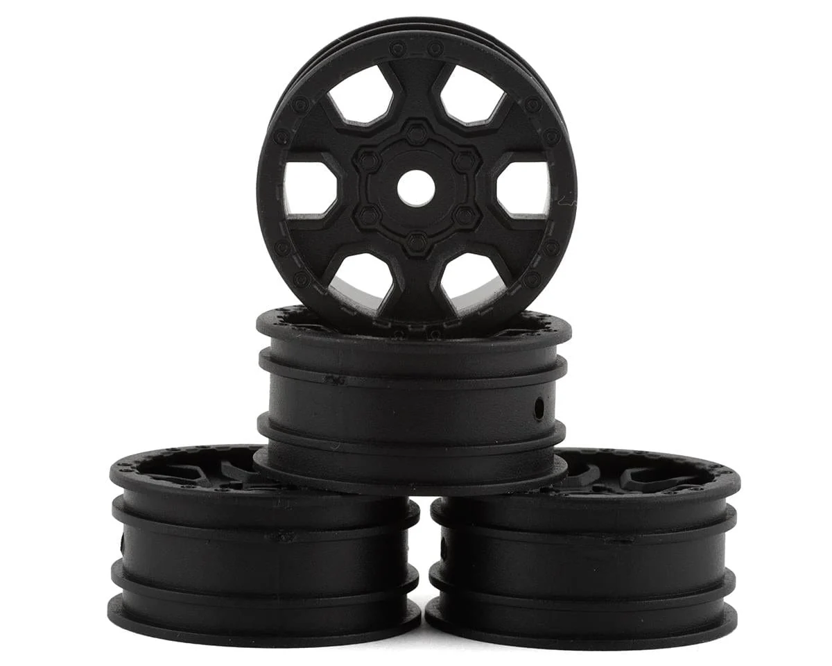 Axial 1.0 Ford Bronco Wheels, Black, 4pcs, SCX24** - Image 2