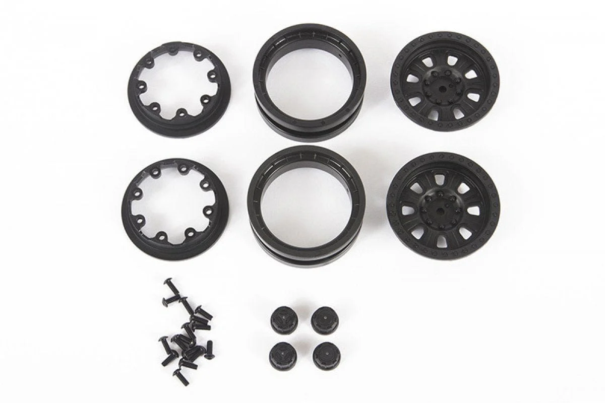 Axial AXI43004 1.9 3 Piece Raceline Monster Beadlock Wheels Black (2pcs)** - Image 2