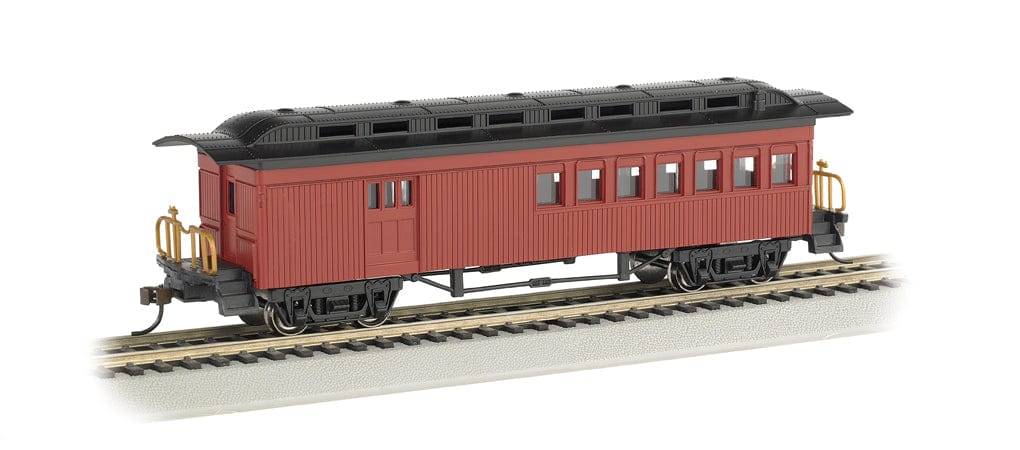 Bachmann 13502 HO 1860 - 1880 Wood Combine - Ready to Run - Silver Series(R) - Painted, Unlettered (red)