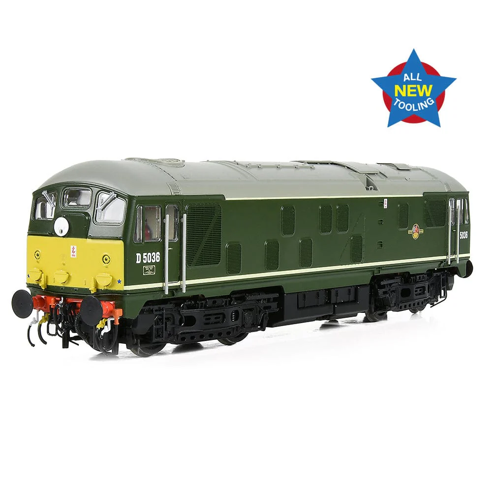 Bachmann 32-415 OO Class 24/0 D5036 Disc Headcode BR Green (Small Yellow Panels)** - Image 4