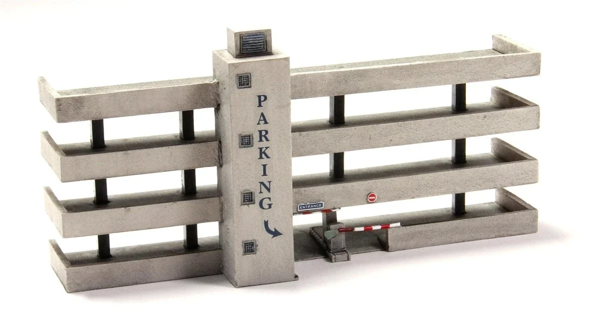 Bachmann 35053 N Four-Story Parking Garage False-Front Building - Assembled - 6-1/4 x 1-7/8 x 3-1/8 15.9 x 4.8 x 7.9cm**