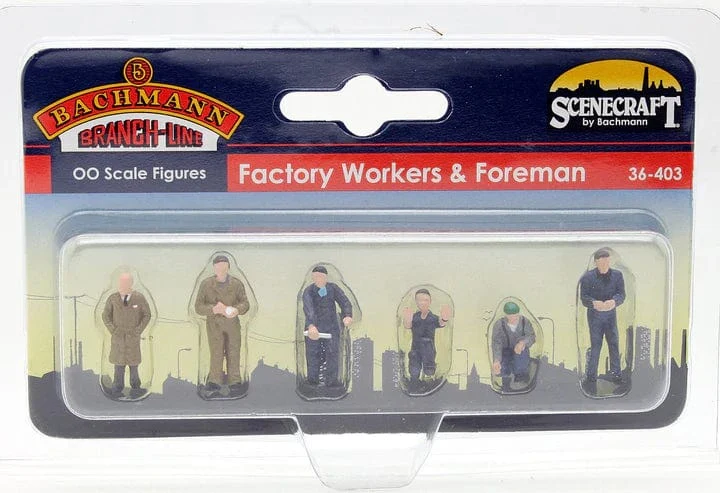 Bachmann 36-403 OO Factory Workers and Foreman Figures - Image 2
