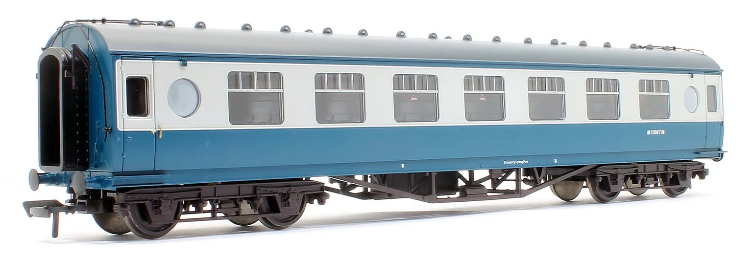 Bachmann 39-452 OO LMS 57ft Porthole Second Corridor BR Blue & Grey