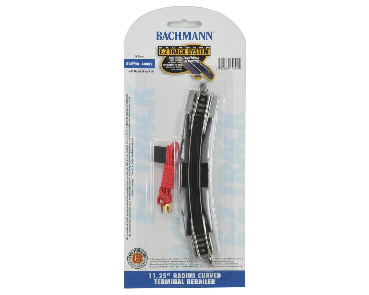Bachmann 44802 N 11.25inch Radius Terminal Rerailer w/Wire (1pc)