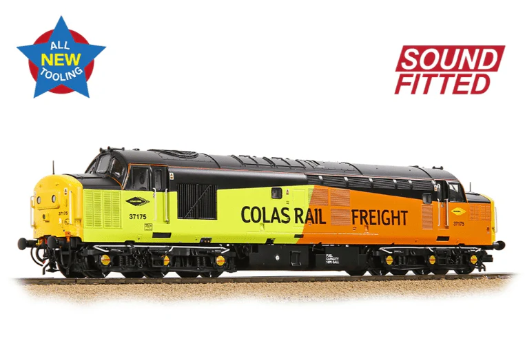 Bachmann Branchline 35-310SF OO Scale Class 37/0 Centre Headcode 37175 Colas Rail - DCC/Sound