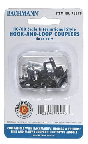 Bachmann HO Thomas Hook and Loop Coupler (3pairs)