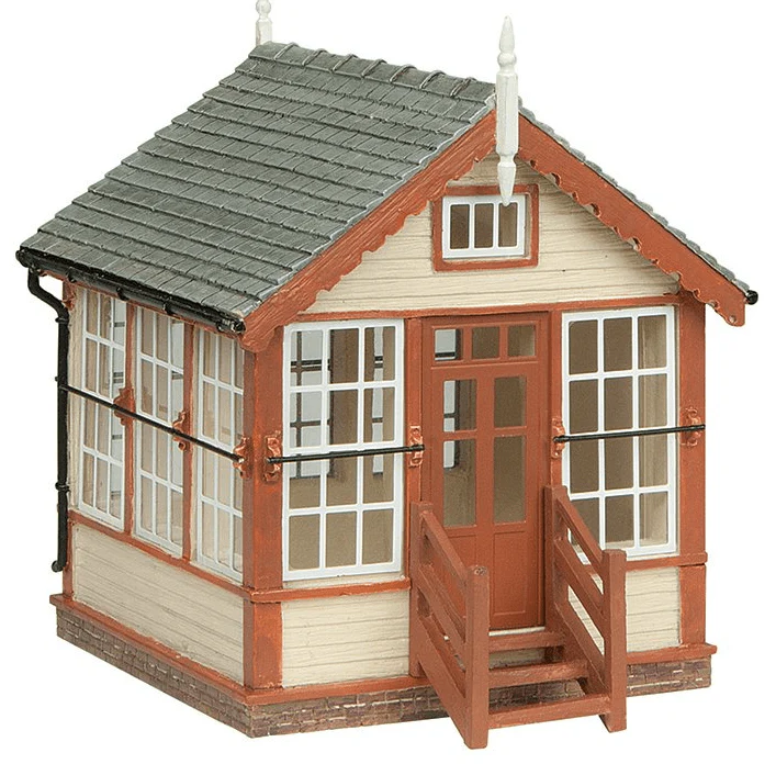 Bachmann Scenecraft 44-0184B OO Scale Platform Mounted Signal Box Brown