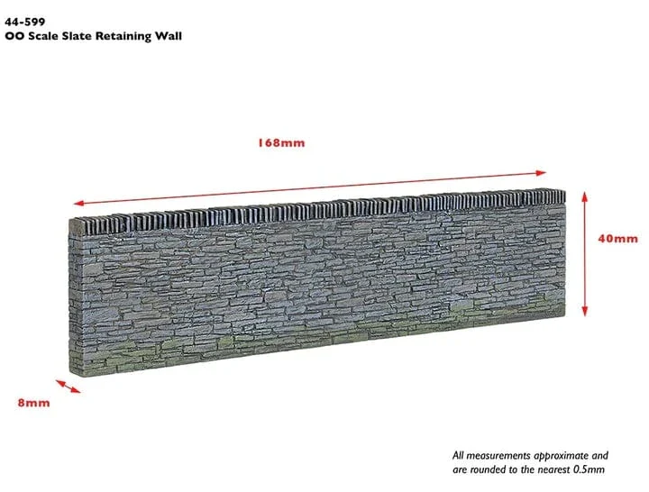 Bachmann Scenecraft 44-599 OO-9 Narrow Gauge Slate Retaining Wall** - Image 2