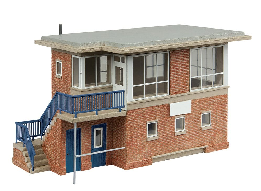 Bachmann Scenecraft OO Scale BR(E) Signal Box Blue & White