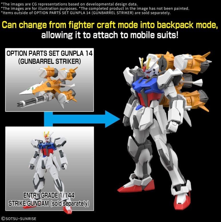 Bandai 1/144 Option Parts Set Gunpla 14 (Gunbarrel Striker) [5068322] - Image 2