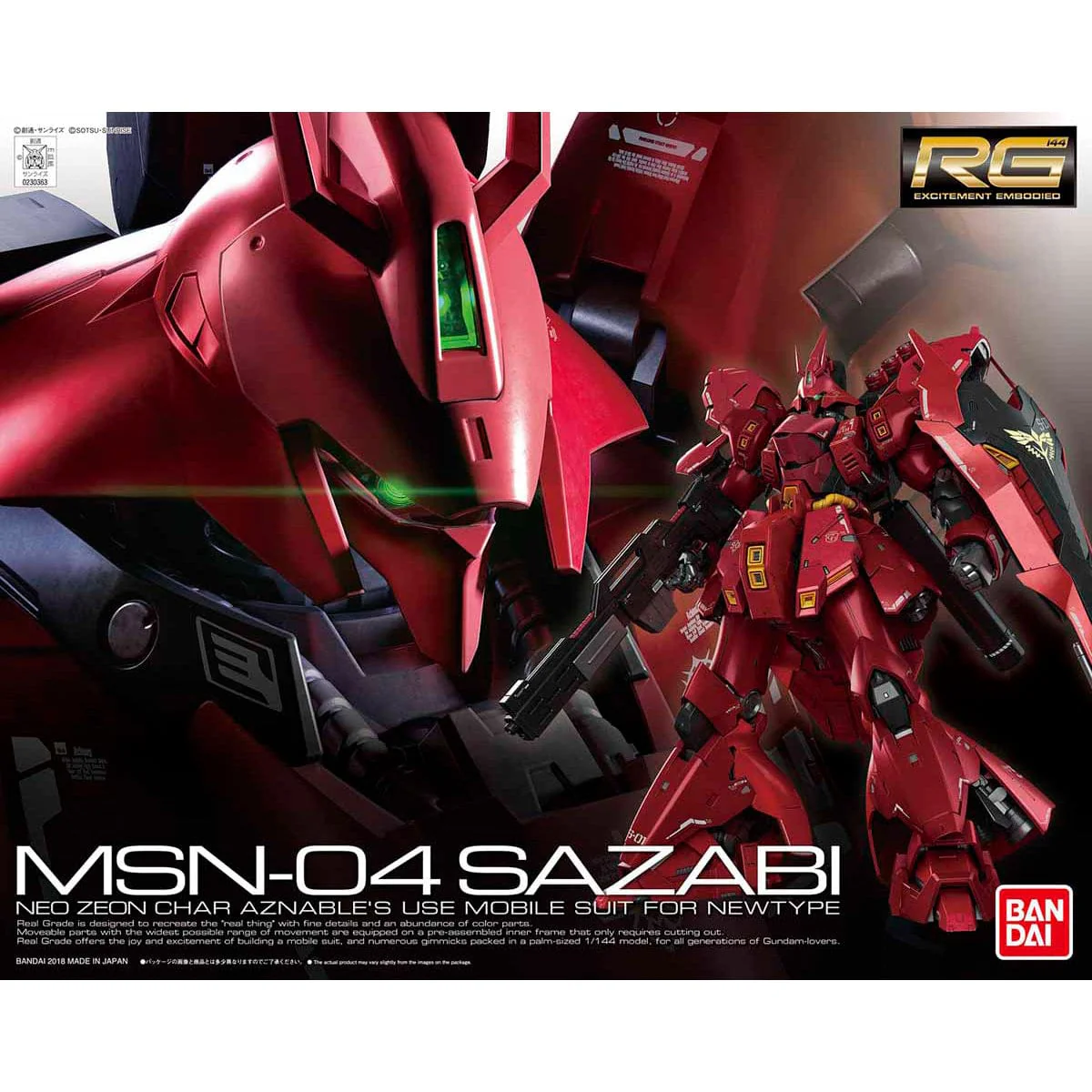 Bandai 5061605 RG 1/144 Sazabi